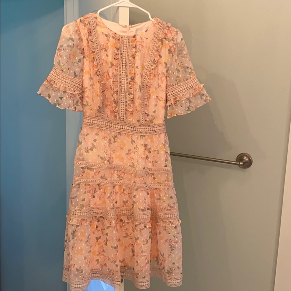 Rachel Parcell mixed lace fit and flare dress